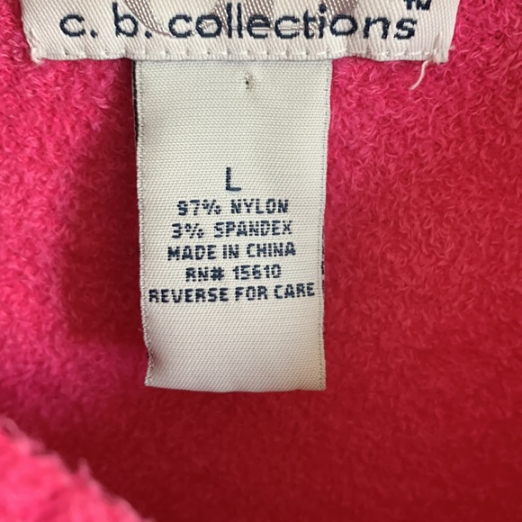 c.b.collections v-neck soft fluffy hot pink sweater / size L - Picture 7 of 10